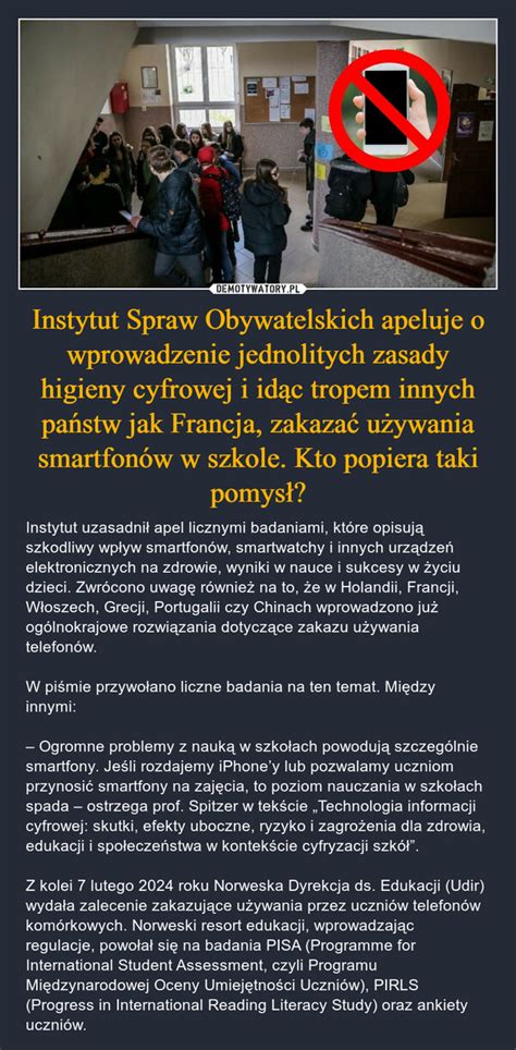 Instytut Spraw Obywatelskich Apeluje O Wprowadzenie Jednolitych Zasady