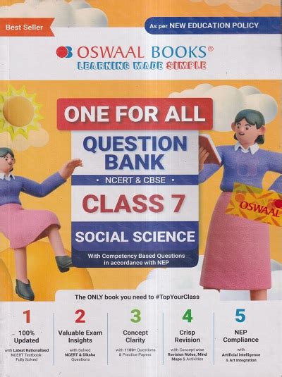 One For All Question Bank Ncert And Cbse Class 7th 2024 Social Science Oswaal Books