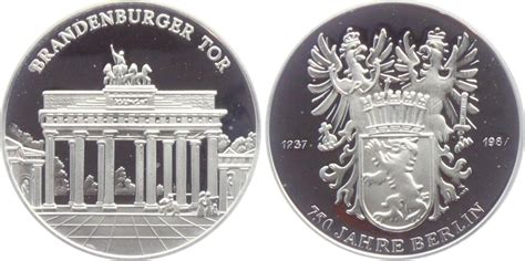 Silbermedaille Brandenburger Tor Bbt Aus Der Serie Jahre