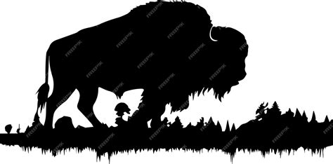 Premium Vector Silhouette Bison Animal Vector Images