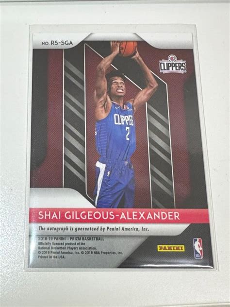 Shai Gilgeous Alexander Sga Prizm Rc Nba Mvp Yahoo