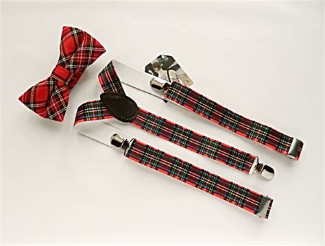 Braces Bow Tie Tartan Bow Tie Tartan Braces Tartan Suspenders