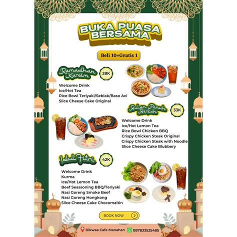 Harga Menu Bukber Dikwaa Cafe Manahan Solo Buku Menu Di Solo Terbaru