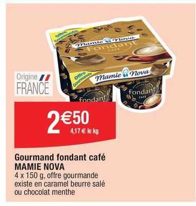 Promo Gourmand Fondant Caf Mamie Nova Chez Migros France Icatalogue Fr