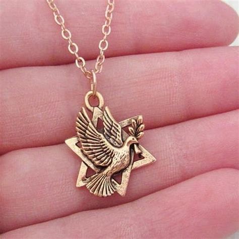 Star Dove In Star Of David Necklace Memorial Necklace Jewish