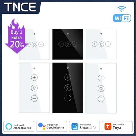 Tnce Interruptor De Atenuaci N Tuya Panel De Vidrio De Luz Inteligente