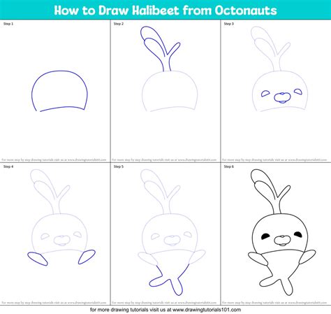 How To Draw Halibeet From Octonauts Octonauts Step By Step