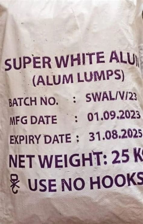 Packaging Size Kg Super White Alum Lumps Grade Industrial At Best