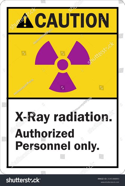 Ansi Caution Sign Xray Radiation Authorized Stock Vector Royalty Free