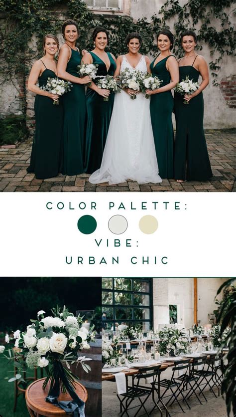 Hunter Green Wedding Colors For Modern Fall Wedding Dark Green