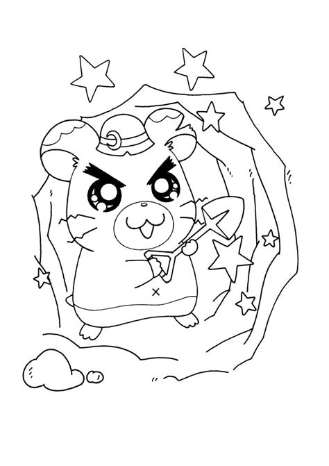 Coloriage Hamtaro Hamrial gratuit dessin gratuit à imprimer