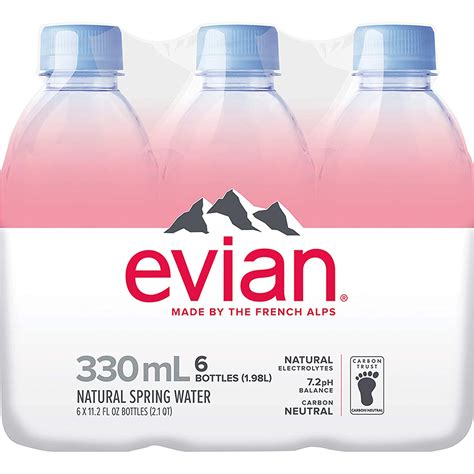 Evian Natural Spring Water 330 ML 11 2 Fl Oz Pack Of 24 Mini Bottles