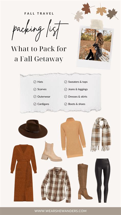 Fall Travel Packing List: What to Pack for a Fall Getaway — Wear She ...