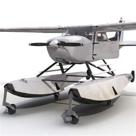 3d Model Cessna 172 Seaplane Rigged