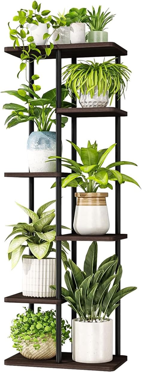 Bamworld Soporte Alto Para Plantas De Interior De Niveles Estante De