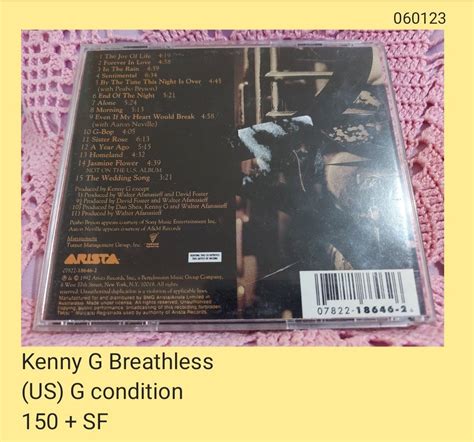 Kenny G Breathless Cd Unsealed Hobbies Toys Music Media Cds