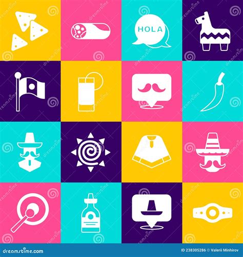 Set Wrestling Championship Belt Mexican Man Sombrero Hot Chili Pepper