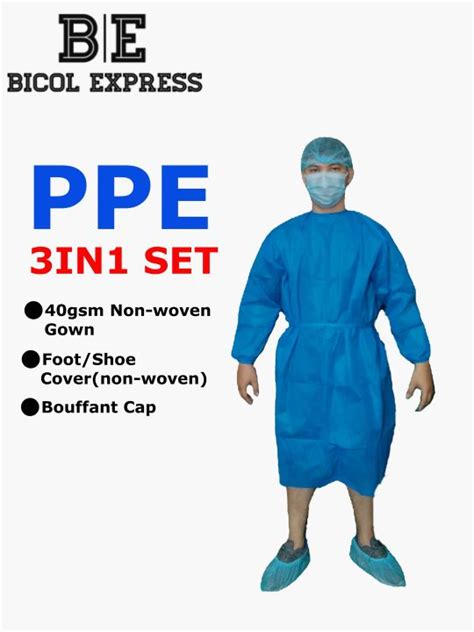 Ppe [colors] Non Woven Gown Suit Isolation 40gsm Gown 3in1set