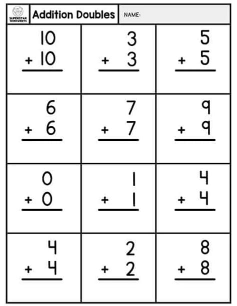 Doubles Addition Worksheet Printable Word Searches