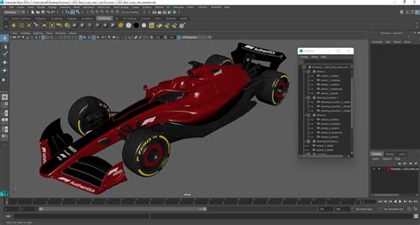 2022 年一级方程式赛车红色涂装 3D模型 99 3ds blend c4d fbx max ma lxo obj