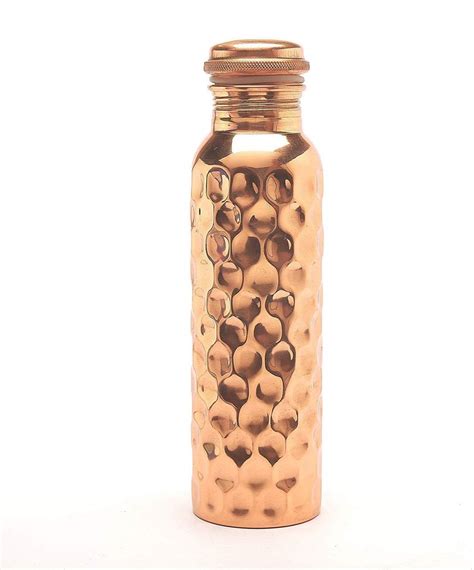 Hammered Polished Copper Water Bottle Screw Cap At Rs 260 Piece In Mathura