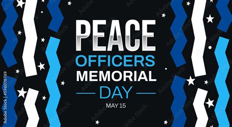 Peace Officers Memorial Day background with patriotic colors and ...