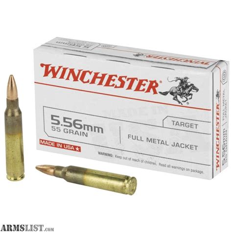 Armslist For Sale Winchester Ammunition Usa 556 Nato 55 Grain Full Metal Jacket 20 Round Box