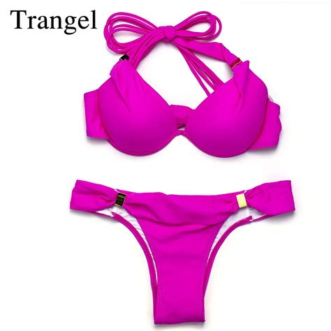 Trangel New Push Up Bikini Brazilian Style Womem Swimwear Low Waist