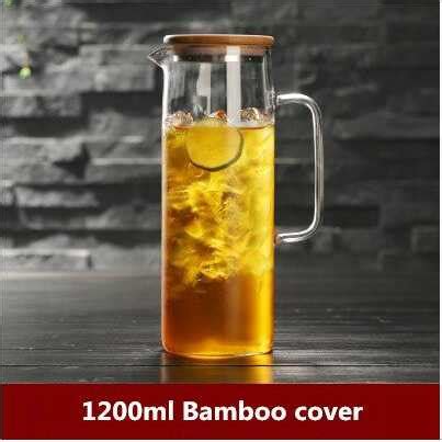 Jual BORREY Teko Pitcher Teh Chinese Teapot Glass Bamboo Lid Teko Teh