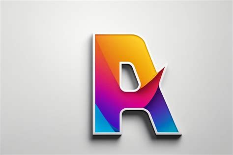 Premium Photo 3d A Gradient Letter Design Lettering Typography Retro