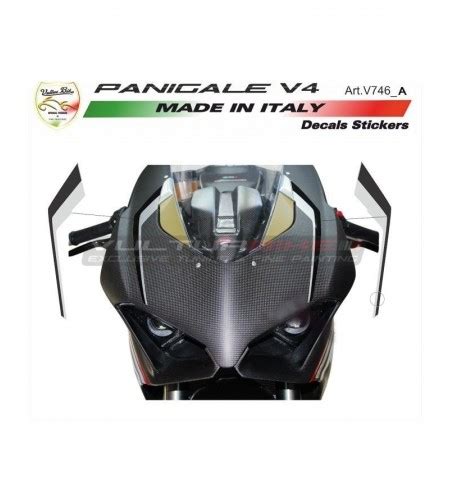 Kit Adesivi Argento Nero Per Cupolino Ducati Panigale V