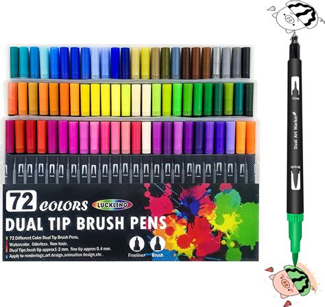 Luckling 72 Colouring Pens For Adultskidsfelt Tip Pens For Children