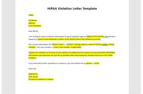 Violation Notice Violation Letter Template Violation Dispute Letter