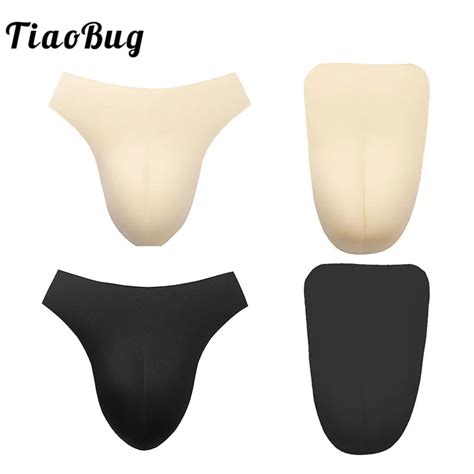 Tiaobug Men Crossdressing Transgender Pouch Pads Mild Soft Camel Toe Underwear Sexy Male