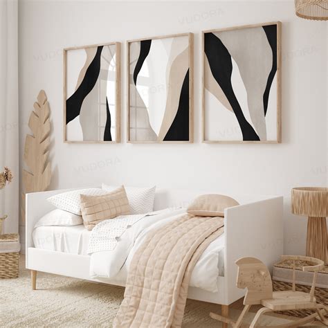 Bedroom Wall Art Black and White Wall Art 3 Piece Art - Etsy