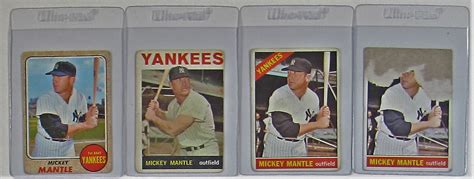 Lot Detail - Lot Of 4 Mickey Mantle Baseball Cards