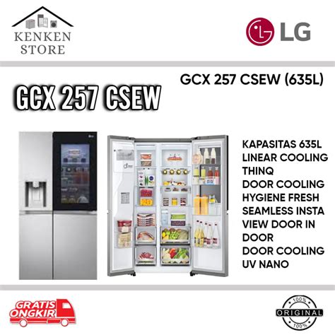 Jual Kulkas Lg Side By Side Gcx Csew Shopee Indonesia