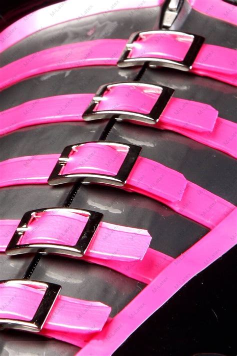 Latex Gummi Rubber Corset Lace Up Bones Belt Buc Gem