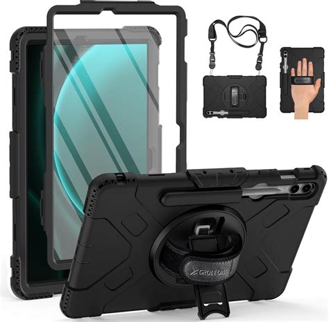 Groleoa For Galaxy Tab S9 Fe Plus 5g Case Military Grade Shockproof Rugged Case For