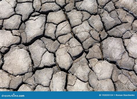 Drought Dried Cracked Earth Cracks In Clay Water Shortage Problem