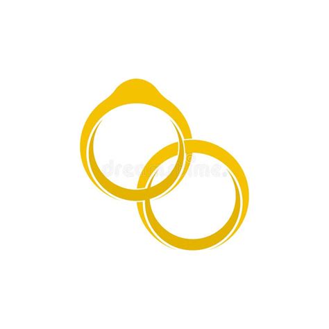 Vektor Del Logotipo Del Icono Del Anillo De Bodas Stock de ilustración