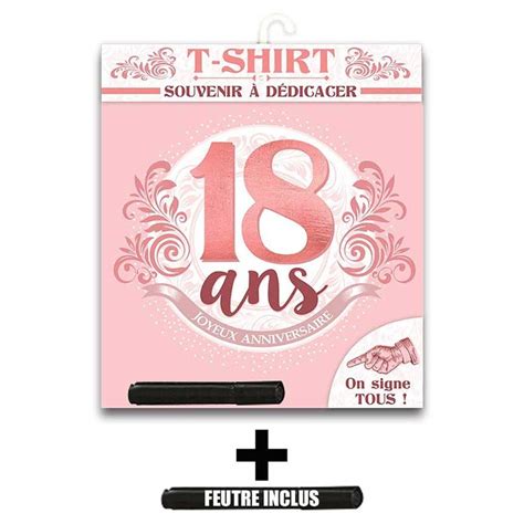 Tee Shirt 18 Ans Anniversaire Femme cadeaux Tralala Fêtes fr