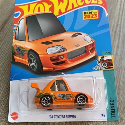 Hot Wheels Car 94 Toyota Supra HW Tooned 3 5 Fast Furious HotWheels New 2023 Hot Wheels Hot