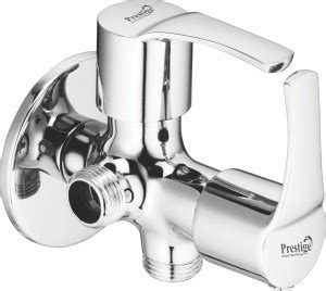 Prestige Step Brass Way Angle Valve With Wall Flange Chrome Finish