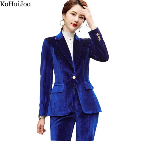 Preto Azul Veludo Blazer Feminino Primavera Outono Manga Longa