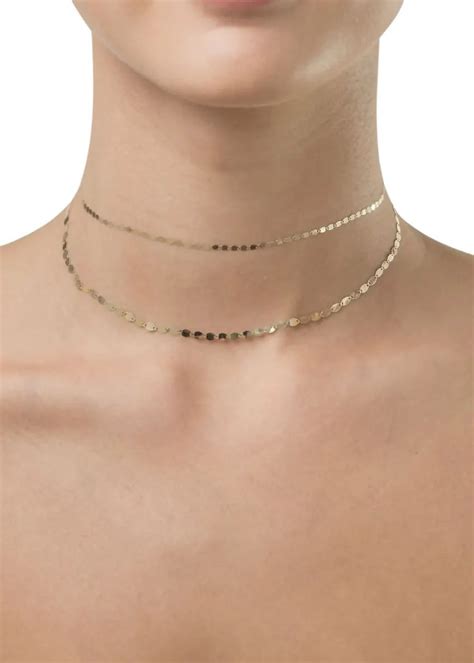 Lana Petite Nude Chain Choker Necklace Choker Necklace Chokers Chain Choker Necklace