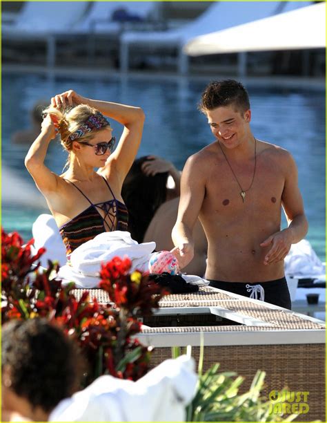 Paris Hilton Shirtless River Viiperi Miami Pool Pair Photo 2772016