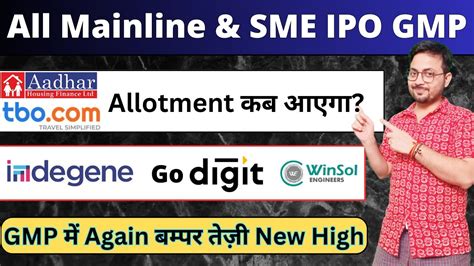 Indegene Ipo Gmp Tbo Tek Ipo Allotment Aadhar Ipo Go Digit Ipo