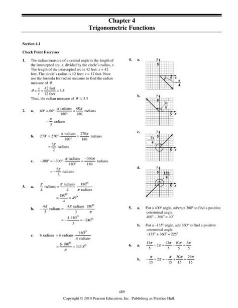 Precalculus Solving Trigonometric Equations Worksheet Part Ii