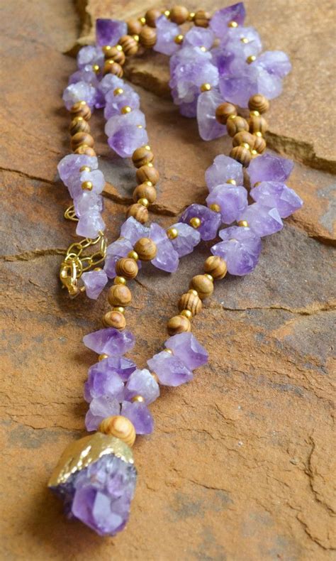 Chunky Amethyst Wood Necklace Jewelry Inspiration Jewelry Beautiful